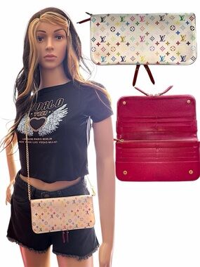 Louis Vuitton White Multicolor Monogram Murakami Crossbody Bag Insolite Wallet